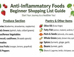 anti inflammatory foods beginner grocery list vegetables fruits grains